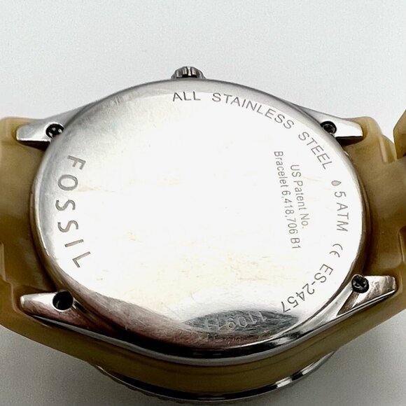 Fossil Stella Natural Bone Resin Ladies Watch Working - Picture 6 of 10